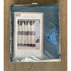 Victoria Classics Silky Fish Design Shower Curtain